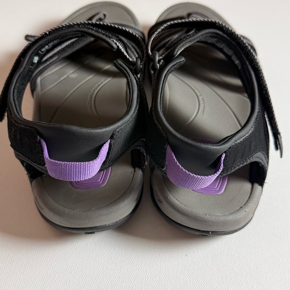 Teva Women's Hiking Sandals Black Gray Purple Size 10 Adjustable Sport Outdoor - Picture 4 of 9
